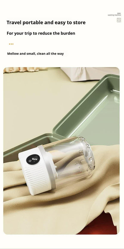 Blue Portable Mini Washing Machine - Rechargeable USB-C Electric Washer for Travel, Delicates & Socks - Mekamart Australia
