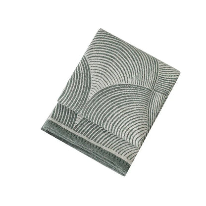 Green Luxurious Paisley Jacquard Throw Blanket - Soft Wool Blend with Tassels, 120x150cm, Lightweight Sofa & Nap Blanket - Mekamart Australia