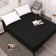 Black Queen Size Waterproof Fitted Mattress Protector - Soft & Breathable Bed Cover, Hypoallergenic, Deep Pocket (152x190x30cm) - Mekamart Australia