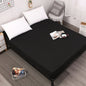 Black Queen Size Waterproof Fitted Mattress Protector - Soft & Breathable Bed Cover, Hypoallergenic, Deep Pocket (152x190x30cm) - Mekamart Australia