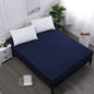 Dark Blue Queen Size Waterproof Fitted Mattress Protector - Soft & Breathable Bed Cover, Hypoallergenic, Deep Pocket (152x190x30cm) - Mekamart Australia