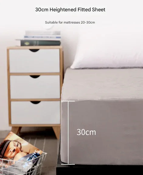 Dark Blue Queen Size Waterproof Fitted Mattress Protector - Soft & Breathable Bed Cover, Hypoallergenic, Deep Pocket (152x190x30cm) - Mekamart Australia