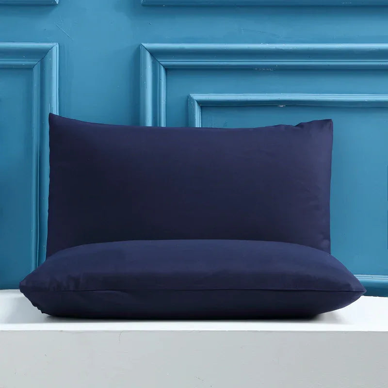 Dark Blue Ultra Soft Brushed Waterproof Pillow Protectors (Set of 2) - 50x70cm, Stain & Spill Guard for Bed Pillows(Note: pillow core not included) - Mekamart Australia