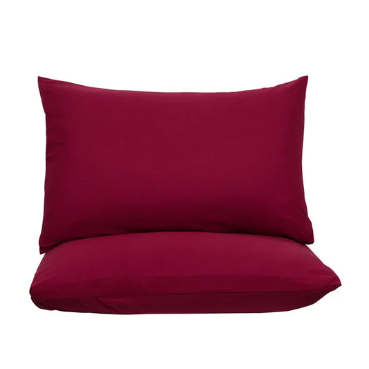 Claret Red Ultra Soft Brushed Waterproof Pillow Protectors (Set of 2) - 50x70cm, Stain & Spill Guard for Bed Pillows(Note: pillow core not included) - Mekamart Australia