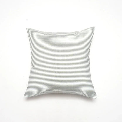Green Pinstripe Pattern Set of 2 Decorative Cushion Covers - 45x45cm, Soft Polyester (Inserts Not Included) - Mekamart Australia