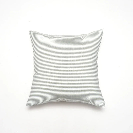 Green Pinstripe Pattern Set of 2 Decorative Cushion Covers - 45x45cm, Soft Polyester (Inserts Not Included) - Mekamart Australia