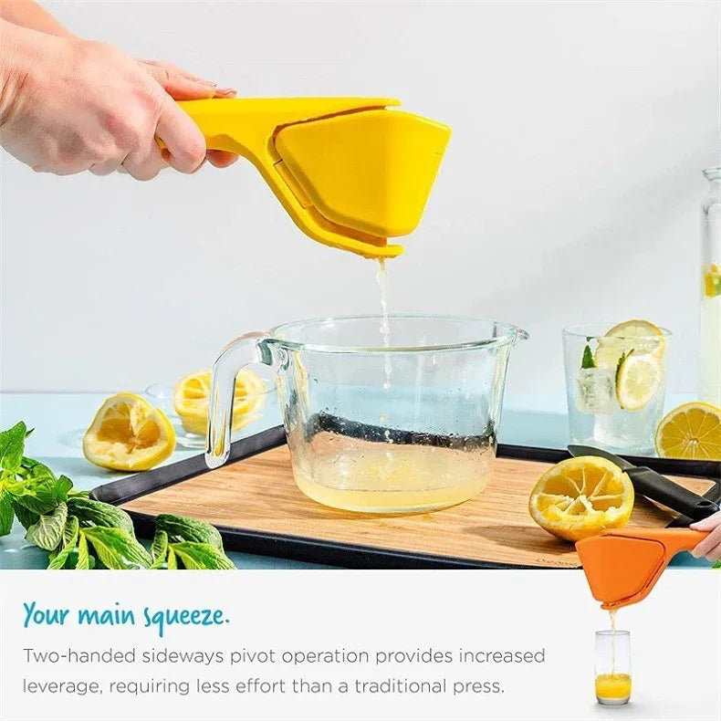 3 Pcs Green Easy-Squeeze Manual Citrus Juicer - Durable Lemon & Orange Squeezer with Pour Spout, Food-Grade PP - Mekamart Australia