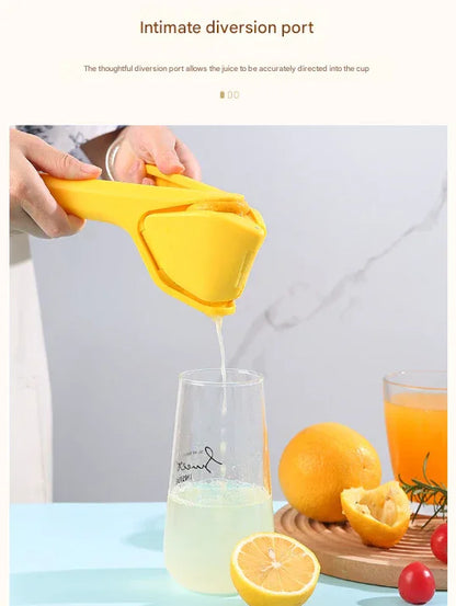 3 Pcs Yellow Easy-Squeeze Manual Citrus Juicer - Durable Lemon & Orange Squeezer with Pour Spout, Food-Grade PP - Mekamart Australia