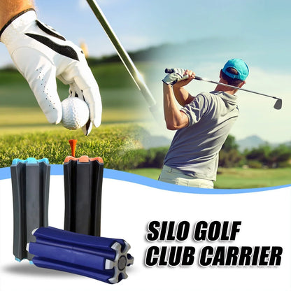 Blue Set of 2 Portable Golf Club Carrier Holders - Lightweight Club Organizer Caddy - Mekamart Australia
