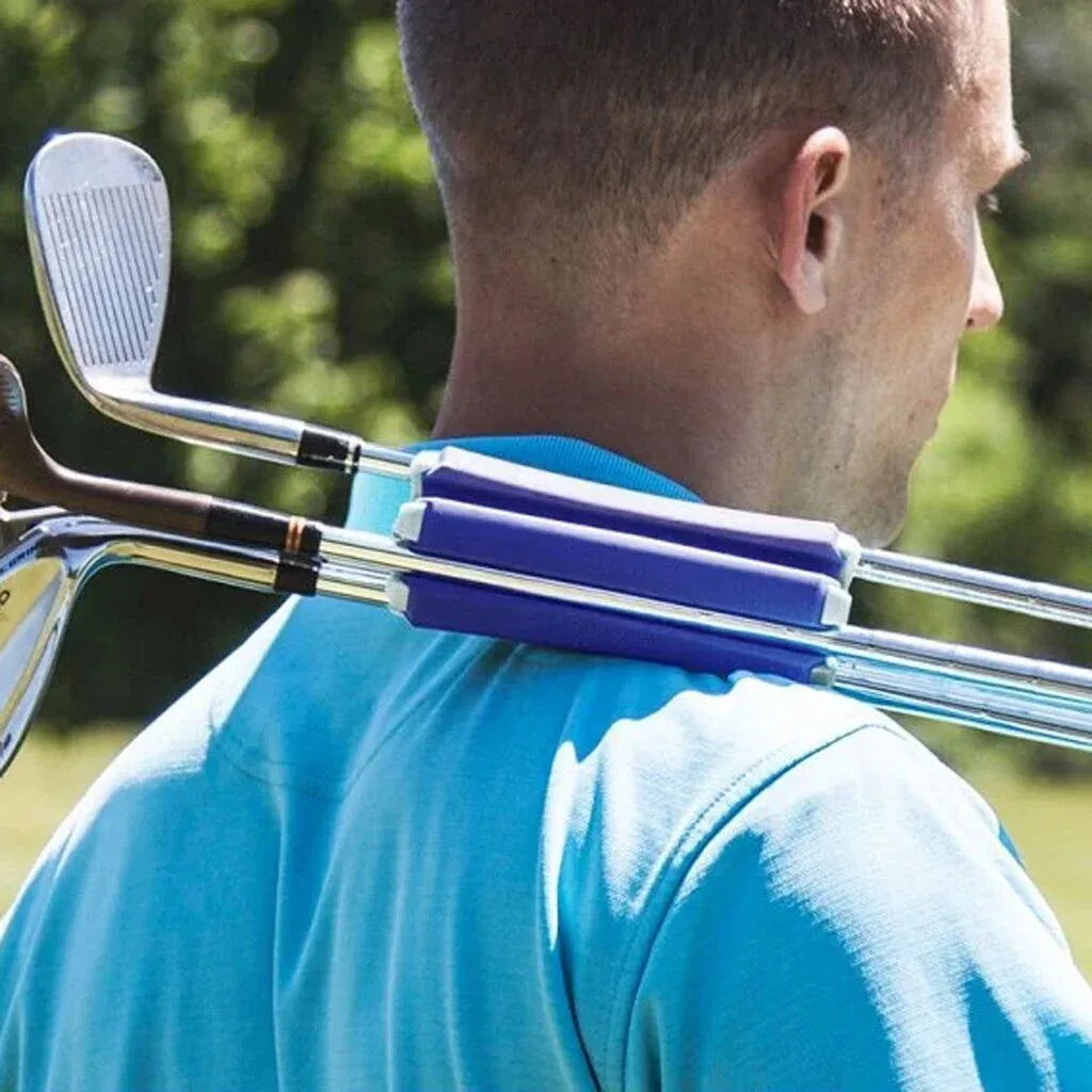 Grey-blue Set of 2 Portable Golf Club Carrier Holders - Lightweight Club Organizer Caddy - Mekamart Australia
