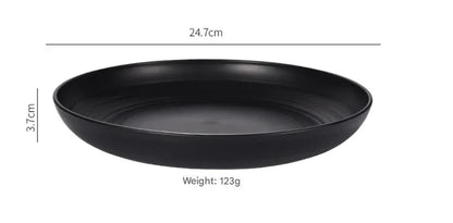 Stylish Dark Grey Wheat Straw Dinnerware Set - 24 Pieces Including Plates, Bowls & Cups - Mekamart Australia