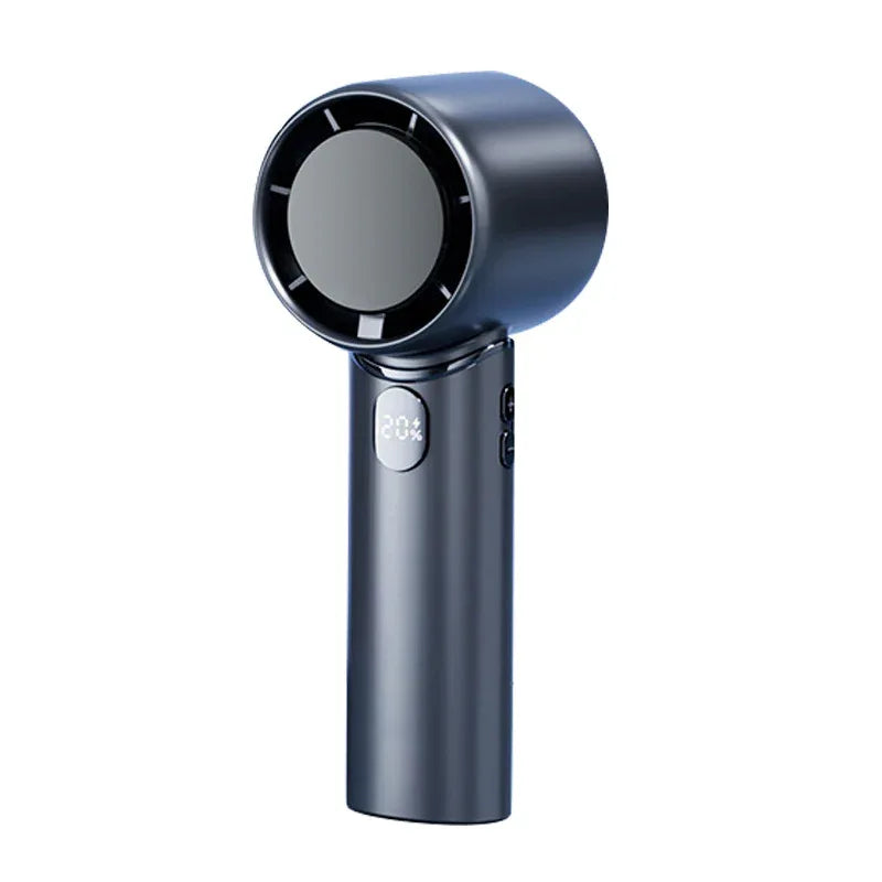 Blue Mini Bladeless Handheld Fan - USB Rechargeable, Quiet Portable Desk Fan - Mekamart Australia
