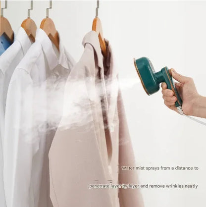 Green Mini Handheld Steam Iron - Portable Garment Steamer - Mekamart Australia