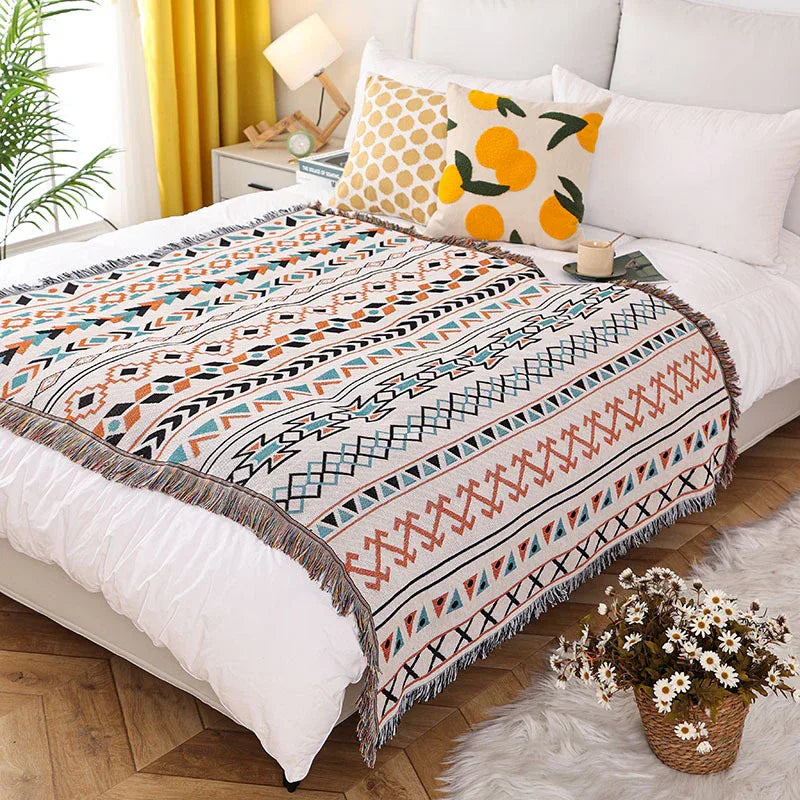 Claude Monet INS-Style Illustrated Line Blanket - Multi-Use Design - Mekamart Australia