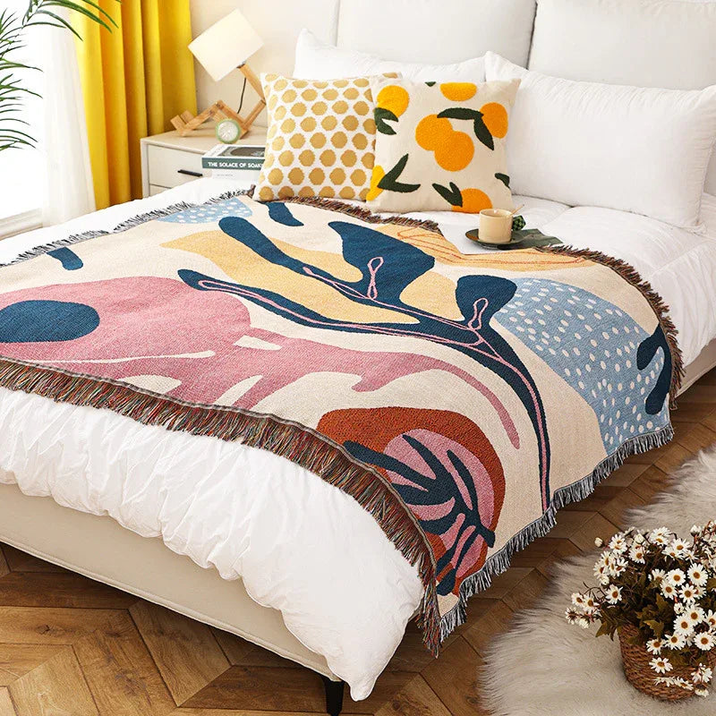Alice INS-Style Illustrated Line Blanket - Multi-Use Design - Mekamart Australia
