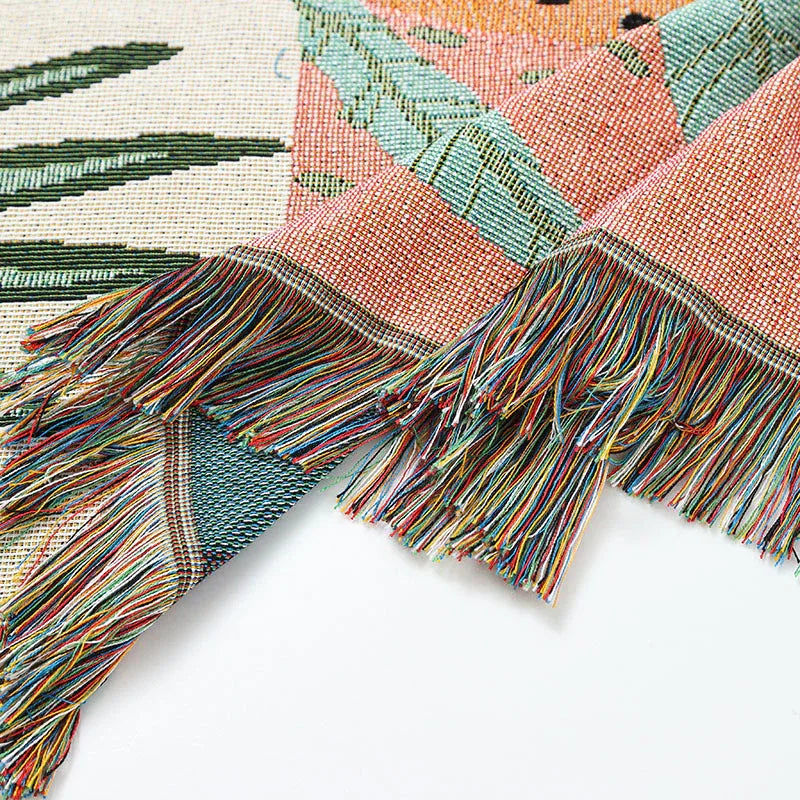 Alice INS-Style Illustrated Line Blanket - Multi-Use Design - Mekamart Australia