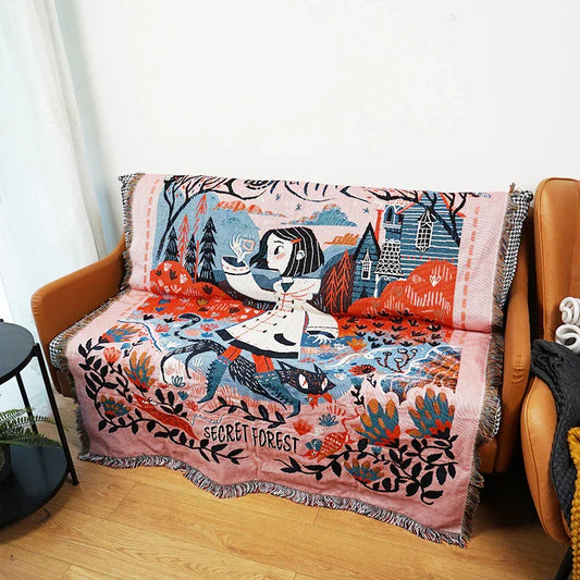 Gothic-Style Line Blanket - Multi-Use Design 160*220cm - Mekamart Australia