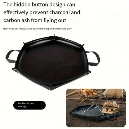 92 x 104 cm Hexagonal Double-Sided Silicone Fireproof Mat for BBQ and Camping - Mekamart Australia