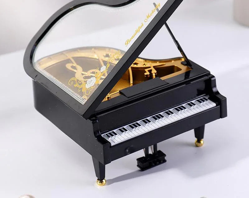 Classical Grand Piano Music Box with Dancing Ballerina(Regular version - black) - Mekamart Australia