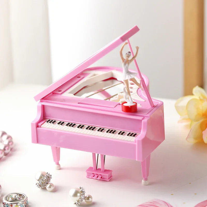 Classical Grand Piano Music Box with Dancing Ballerina(Dancing girl version - pink) - Mekamart Australia