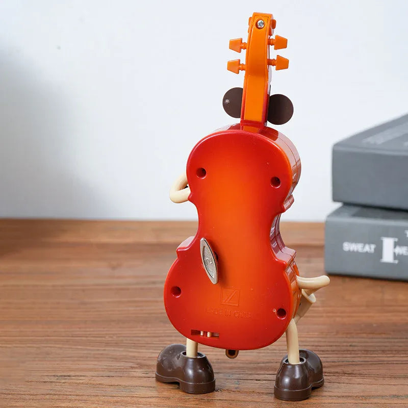 Dancing Musical Instrument Figurines - Wind-Up Guitar & Cello Toys with Moving Parts(Violin) - Mekamart Australia