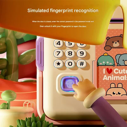 Interactive Kids' Piggy Bank Safe with Music, Stories & Password Lock(blue) - Mekamart Australia