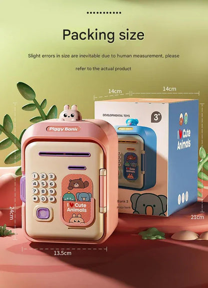 Interactive Kids' Piggy Bank Safe with Music, Stories & Password Lock(blue) - Mekamart Australia