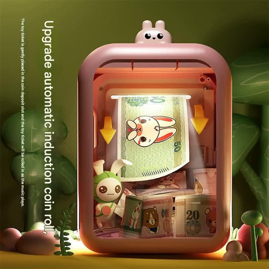 Interactive Kids' Piggy Bank Safe with Music, Stories & Password Lock(Pink) - Mekamart Australia