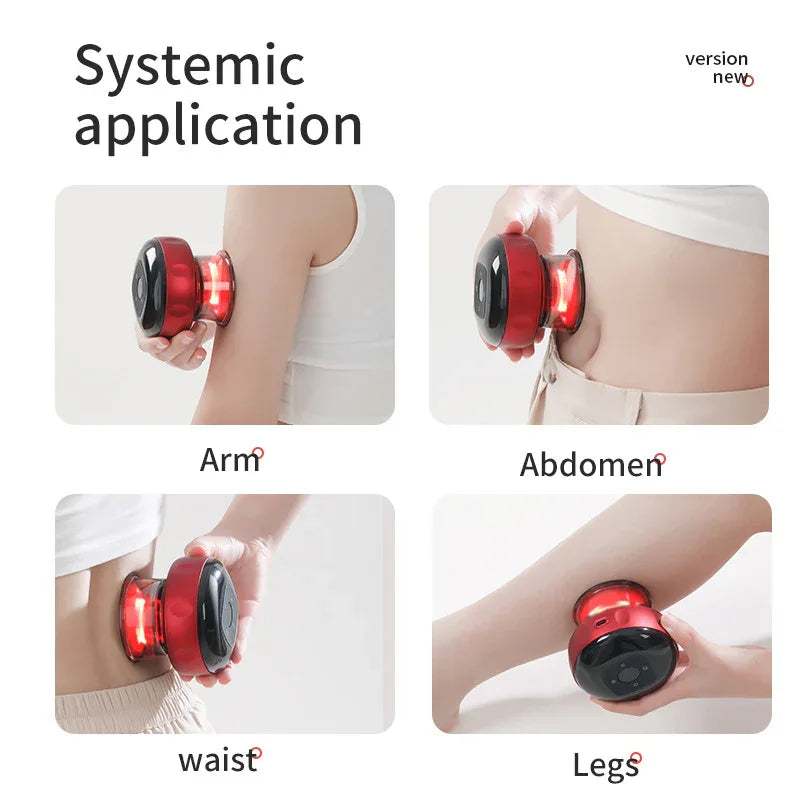 Smart Electric Cupping Therapy Massager - Adjustable Suction & Heat, Red Light Therapy, USB-C Rechargeable(White) - Mekamart Australia