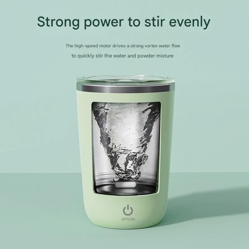 Mini Portable Electric Self-Stirring Mug - USB-C Rechargeable, 4-Hour Use, Stainless Steel (Green) - Mekamart Australia