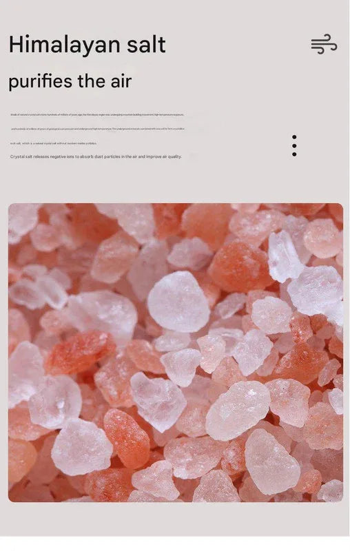 Himalayan Salt Stone Flame Aroma Diffuser & Humidifier - 7 Light Options, Ultrasonic, Auto Shut-Off(white) - Mekamart Australia
