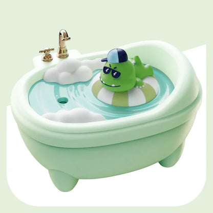 Adorable Bathtub Humidifier with Colorful Night Light - USB-C, 340ml, Auto Shut-Off(Green Dragon) - Mekamart Australia