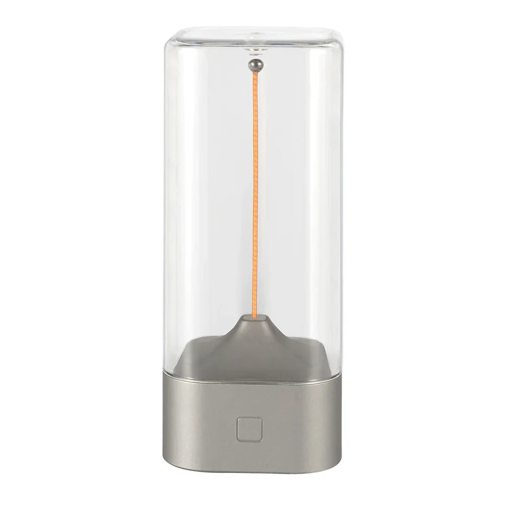 Magnetic Levitating Night Light with Flexible LED - USB-C Rechargeable, Stepless Dimming & Outdoor Hook(silver) - Mekamart Australia