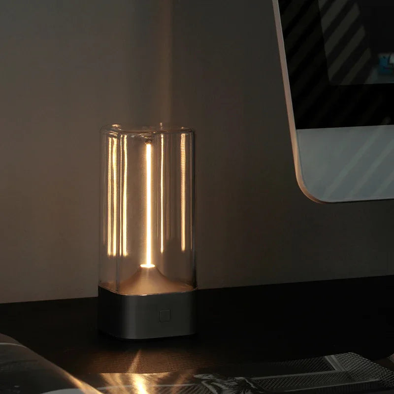 Magnetic Levitating Night Light with Flexible LED - USB-C Rechargeable, Stepless Dimming & Outdoor Hook(silver) - Mekamart Australia