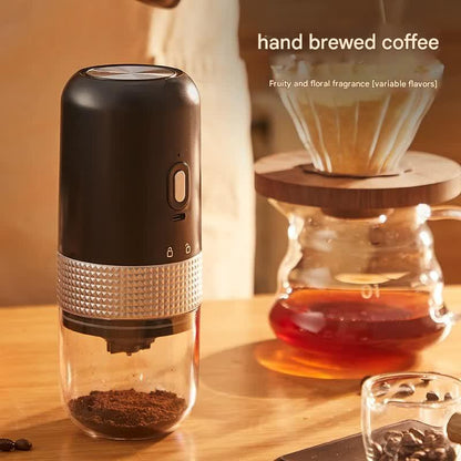 Wireless Portable Electric Coffee Grinder - Adjustable Coarseness, USB-C Rechargeable, One-Touch Operation(white) - Mekamart Australia