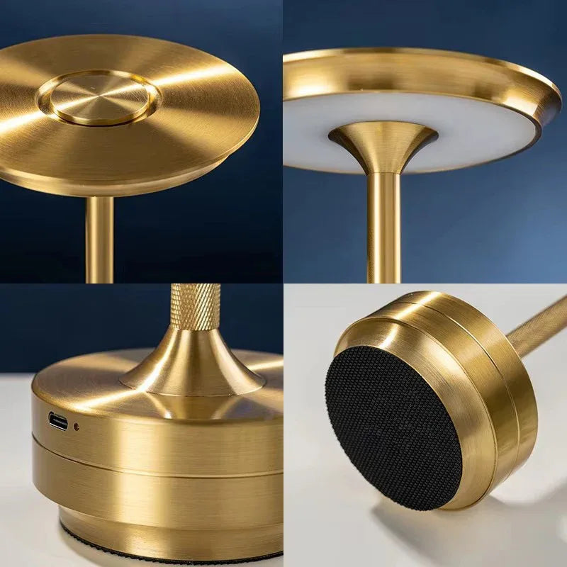 UFO Version LED Desk Lamp - Rose Gold Touch Switch with Dimming and USB Cable - Mekamart Australia