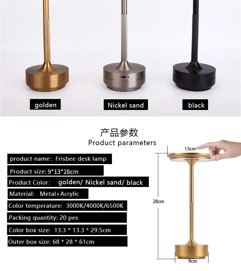 UFO Version LED Desk Lamp - Rose Gold Touch Switch with Dimming and USB Cable - Mekamart Australia