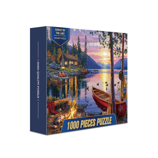 Lake -side sunset puzzle - Mekamart Australia