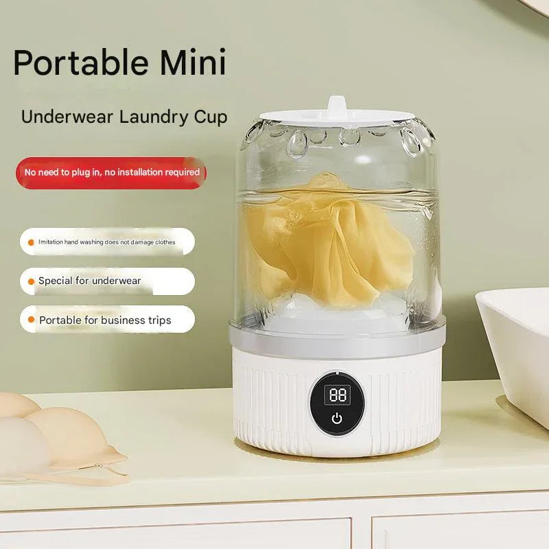 Blue Travel-Friendly Mini Washing Machine - USB Powered, Automatic, for Small Loads - Mekamart Australia