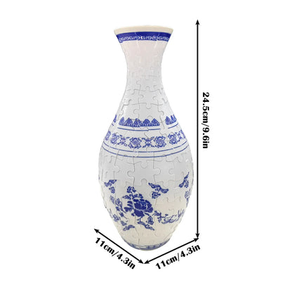 Unique 3D Puzzle Vase with Built-in Water Holder - Fun DIY Project (Autumn) - Mekamart Australia