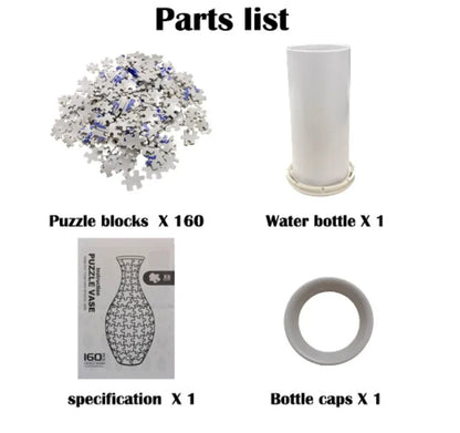 Unique 3D Puzzle Vase with Built-in Water Holder - Fun DIY Project (Autumn) - Mekamart Australia