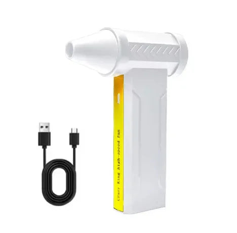 Portable Jet Fan - 200W Powerful Handheld Air Duster & Blower (White) - Mekamart Australia