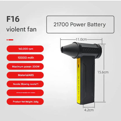 Portable Jet Fan - 200W Powerful Handheld Air Duster & Blower (Red) - Mekamart Australia