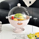 Pink Whimsical Covered Fruit Bowl with Flip Lid & Drainer - Cute Design Snack & Candy Dish for Living Room - Mekamart Australia