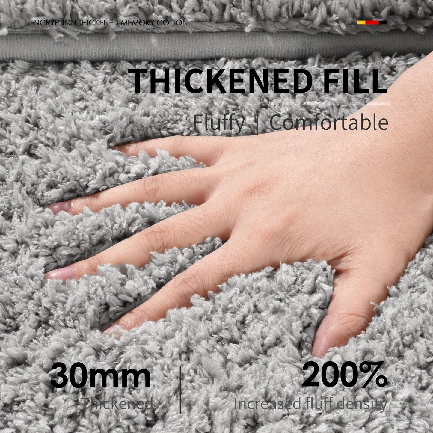 Brown Ultra Absorbent Plush Bath Mat - Non-Slip Bathroom Rug with Innovative Foot Drying Pocket - Mekamart Australia