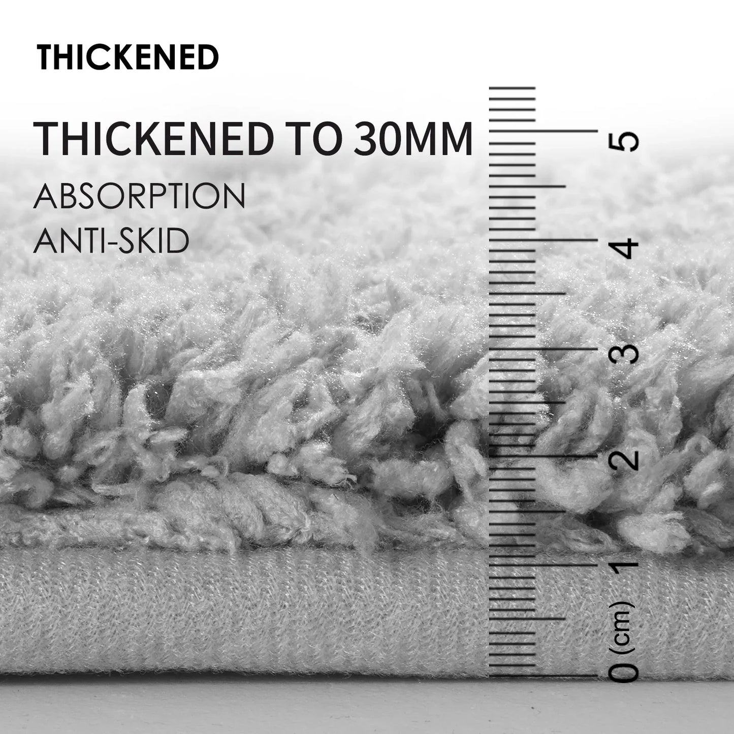 Brown Ultra Absorbent Plush Bath Mat - Non-Slip Bathroom Rug with Innovative Foot Drying Pocket - Mekamart Australia