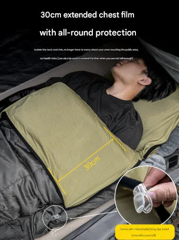 Grey Ultra-Stretch Sleeping Bag Liner - Portable & Lightweight Envelope Sleep Sack for Camping & Travel - Mekamart Australia