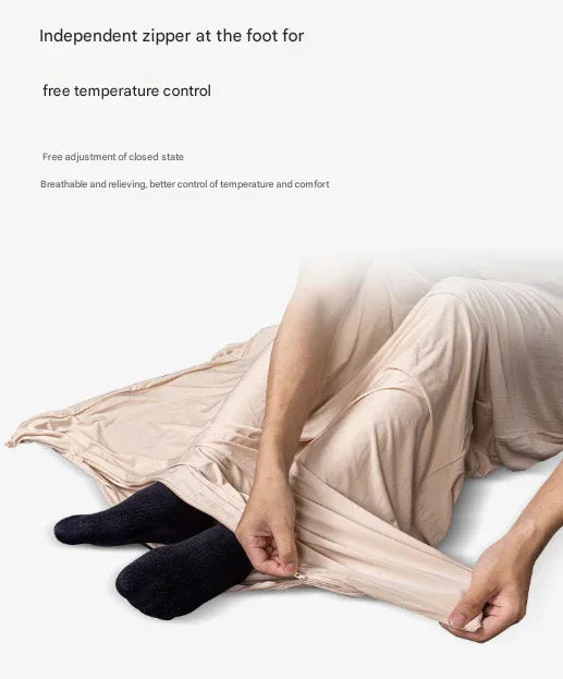 Grey Ultra-Stretch Sleeping Bag Liner - Portable & Lightweight Envelope Sleep Sack for Camping & Travel - Mekamart Australia