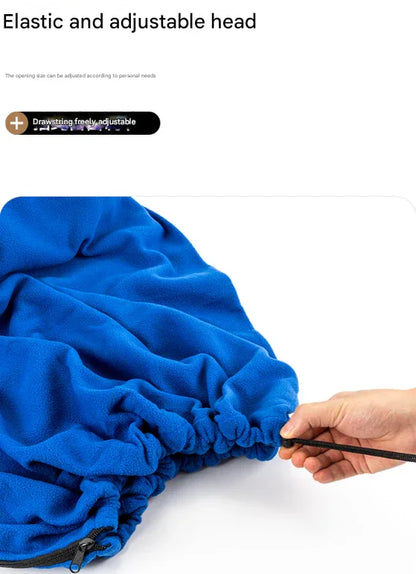 Blue Versatile Double-Sided Fleece Bag Liner - Lightweight & Portable Travel Blanket for Camping & Outdoors - Mekamart Australia