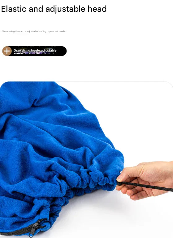 Dark Blue Versatile Double-Sided Fleece Bag Liner - Lightweight & Portable Travel Blanket for Camping & Outdoors - Mekamart Australia